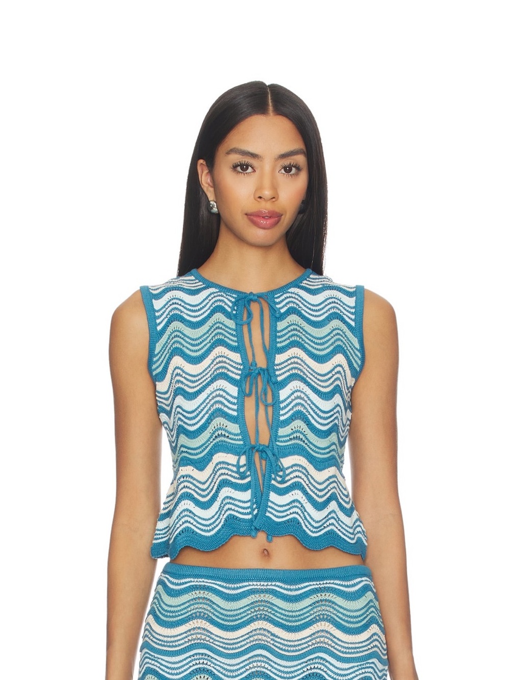 Wavy knit top